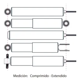 Amortiguador Delantero DER IZQ Volkswagen GOL G3 1600 AP CFZA UNF UDH GAS Atsuki Atsuki-Amortiguador Delantero DER IZQ Volkswage