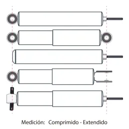 Amortiguador Delantero DER IZQ Chevrolet LUV Foton VIEW Hyundai H100 Mitsubishi L200 Montero Toyota Hiace Hidraulico Atsuki Atsu