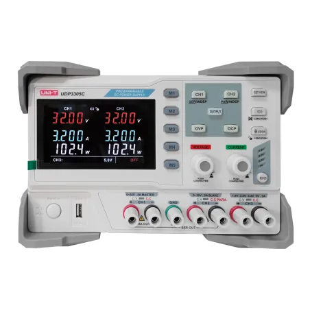 Fuente de Alimentacion UNI-T UDP3305C 3CH 30V 5A 315W DC Lineal Programable USB RS-232 E/S DIGITAL