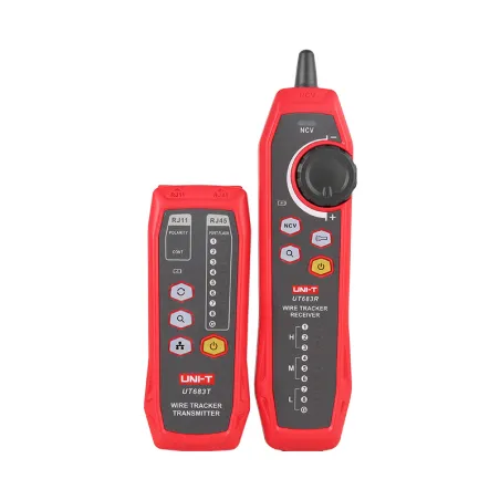 Wire Tracker Localizador de Cable UNI-T UT683 KIT RJ11 RJ45 100m NVC UNI-T-Wire Tracker Localizador de Cable UNI-T UT683 KIT RJ1
