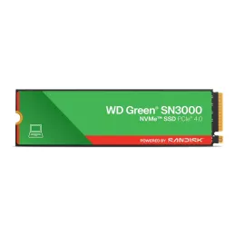 Unidad de estado solido SSD WD Green SN3000 NVMe 500GB M.2 2280, PCIe Gen 4.0 x4, NVMe