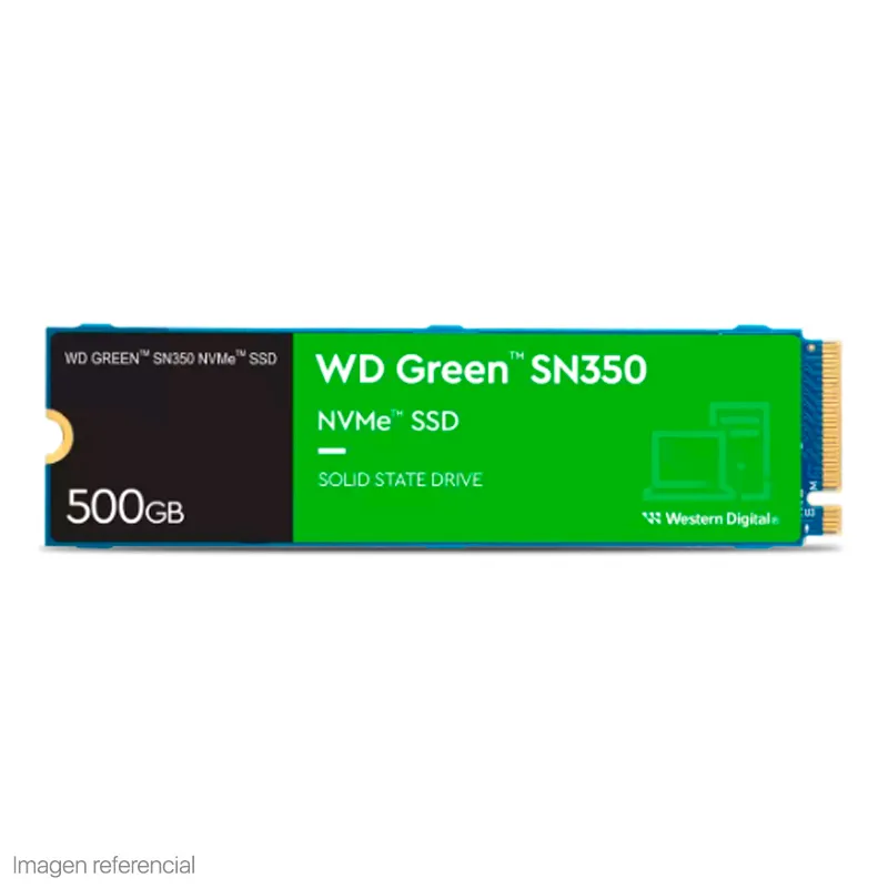 Unidad de estado solido SSD WD Green SN350 NVMe, 500GB M.2 2280 Western digital-Unidad de estado solido SSD WD Green SN350 NVMe,