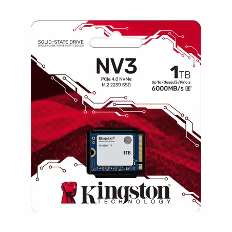 Unidad de estado solido SSD Kingston NV3 PCIe 4.0 NVMe de 1 TB