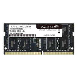  Memoria SODIMM TeamGroup Elite, 16GB DDR4-3200MHz (PC4-25600) 1.2V, CL22 572.000044 Memoria SODIMM TeamGroup Elite, 16GB DDR4-3