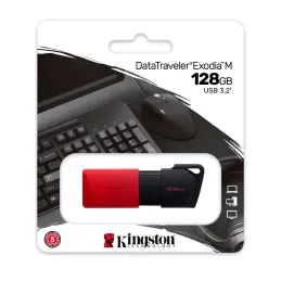 Memoria Flash USB Kingston DataTraveler Exodia M, 128GB, USB 3.2 Gen 1, Rojo 41.999976 Memoria Flash USB Kingston DataTraveler 