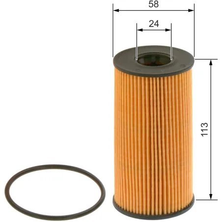 Filtro Aceite Elemento 57.5x112mm Renault Master G9U632 G9U720 G9U754 G9U724 Bosch F026407014 Bosch-Filtro Aceite Elemento 57.5x