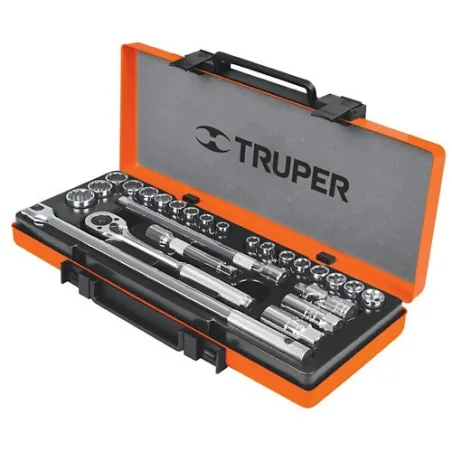  Juegos de Herramientas 18 piezas MM E1/2 EM Truper 13936 241.525424 Juego de 19 piezas Milimetrico, encastre 1/2", en acero al 