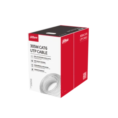 Cable UTP de RED CAT6 305m White Especial para POE Dahua DH-PFM920I-6UN-C Dahua-Cable UTP de RED CAT6 305m White Especial para P