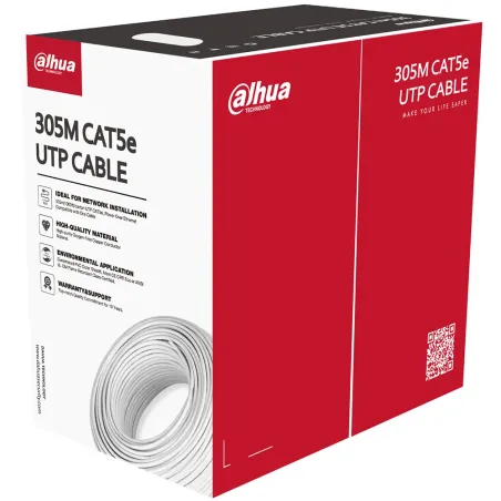Cable UTP de Red CAT5E 305m GRIS Interior Dahua DH-PFM920I-5EU Dahua-Cable UTP de Red CAT5E 305m GRIS Interior Dahua DH-PFM920I-