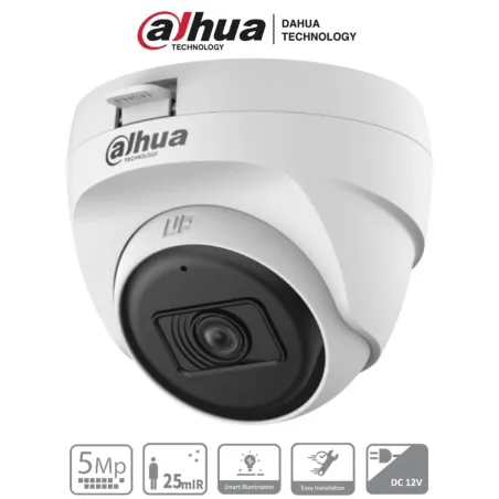 Camara Domo Cooper 5MP 2.8mm IR25m Dahua DH-HAC-T1A51N-U Dahua-Camara Domo Cooper 5MP 2.8mm IR25m Dahua DH-HAC-T1A51N-U Resoluci