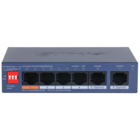 Switch Cloud POE Dahua DH-CS4006-4ET2GT-60 6 Port gibabit 4Poe Dolynk 60W Dahua-Switch Cloud POE Dahua DH-CS4006-4ET2GT-60 6 Por