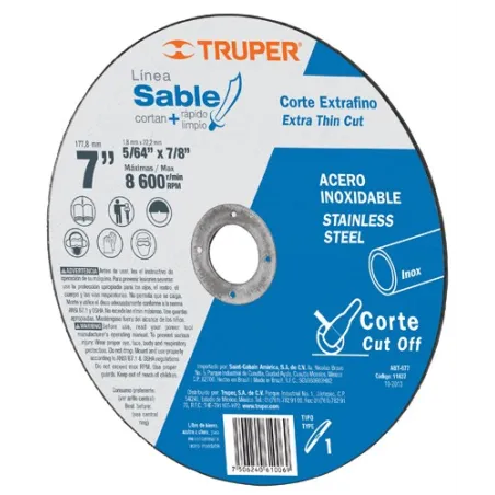  Discos Corte Metal 7" x1.8mm Inox T41 Oxido Aluminio, ABT-877 11637 Truper 6.949153 Disco Abrasivo Corte Extrafino Acero Inoxid