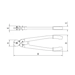Pinza Corta Cables 24" Aislados 1000V IEC60900 Tramontina 44309/024 Tramontina-Pinza Corta Cables 24" Aislados 1000V IEC60900 Tr