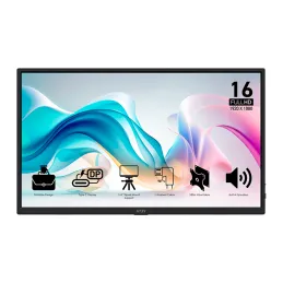  Monitor Portatil Plano MSI PRO MP165 E6, 15.6" FHD/IPS/HDMI x1/Tipo-C x2/Parlante: 2 x 1W 406.779661 Monitor Portatil Plano MSI