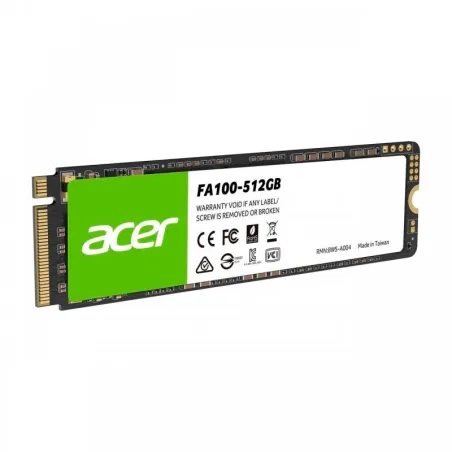 Unidad Estado Solido Acer FA100 M.2 PCIe NVMe Acer-Unidad Estado Solido Acer FA100 M.2 PCIe NVMe SSD ACER FA100 512GB NVME Veloc