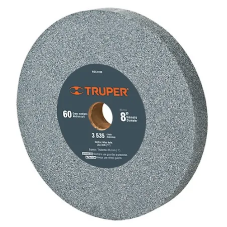  Piedra para Esmeril 203 x25.4x25.4mm Grano 60, Incluye Adaptador, Oxido de Aluminio, PIES-8160 16412 Truper 29.661017 Piedra pa
