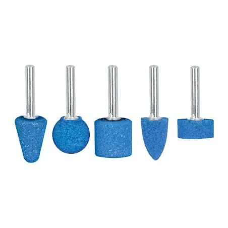  Juego de Piedras 5 Puntas montadas Alto Rendimiento, Zanco 1/4" Grano 60, Oxido de Aluminio, JPM-5X 12444 Truper 9.067797 Juego