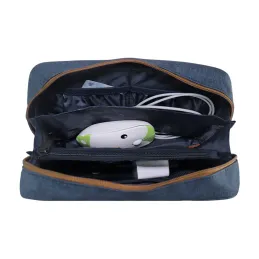 Cartuchera Estuche Organizador Portacables TEROS TE-ACS9017DB azul marino Teros-Cartuchera Estuche Organizador Portacables TEROS