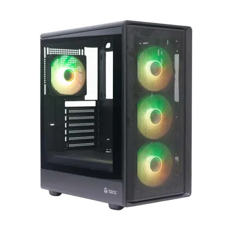 Case sin fuente gamer TEROS TE-1323G ITX M-ATX ATX 3.5" y 2.5" negro Teros-Case sin fuente gamer TEROS TE-1323G ITX M-ATX ATX 3.