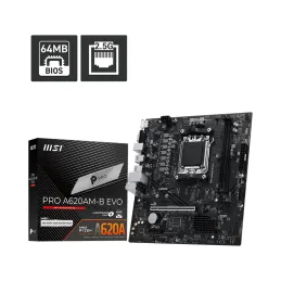 Motherboard MSI PRO A620AM-B EVO Chipset AMD A620A Socket AM5 HDMI VGA mATX Msi-Motherboard MSI PRO A620AM-B EVO Chipset AMD A62