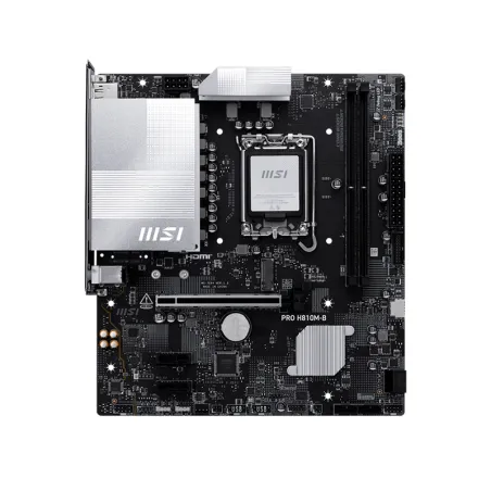  Motherboard MSI PRO H810M-B Chipset Intel H810 LGA 1851 HDMI DP mATX 347.4576 Motherboard MSI PRO H810M-B Chipset Intel H810 LG