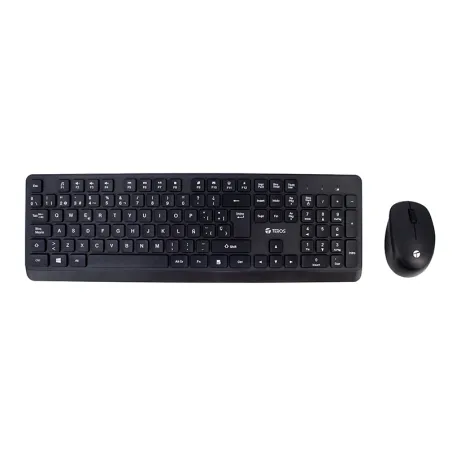 Kit inalámbrico teclado + mouse TEROS TE-5011CS 2.4GHz 1000DPI español negro Teros-Kit inalámbrico teclado + mouse TEROS TE-5011