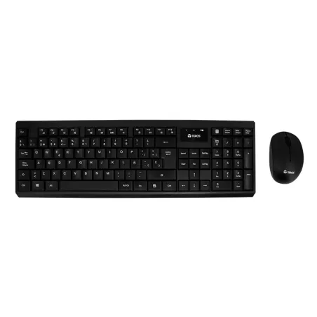 Kit teclado y mouse TEROS TE-4071S inalámbrico 2.4 GHz acabado elegante negro español Teros-Kit teclado y mouse TEROS TE-4071S i