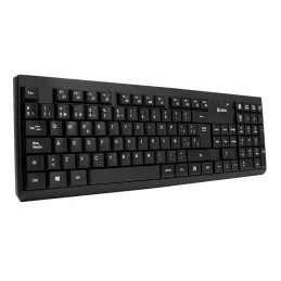 Kit teclado y mouse TEROS TE-4071S inalámbrico 2.4 GHz acabado elegante negro español Teros-Kit teclado y mouse TEROS TE-4071S i
