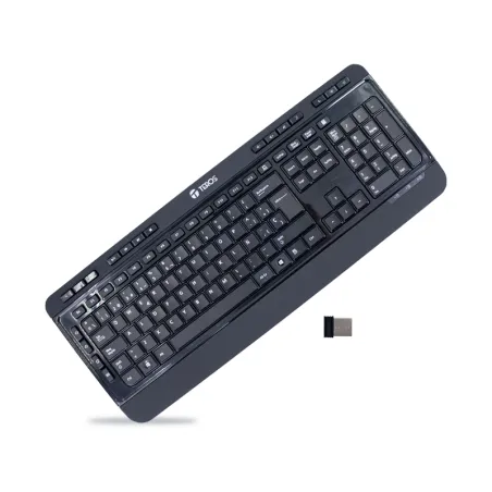  Teclado inalámbrico TEROS TE-4074CS 2.4Ghz USB negro 38.1356 Teclado inalámbrico TEROS TE-4074CS 2.4Ghz USB negro Trabaja con c