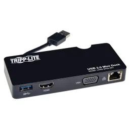 Tripp Lite series Estación de conexión Mini USB 3.x (5 Gbps) con HDMI y vídeo VGA GbE Tripp-Lite-Tripp Lite series Estación de c