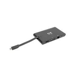  Estación de carga USB-C Tripp-Lite 4K HDMI VGA USB 3.x (5Gbps) Hub USB-A RJ-45 Negro 248.3051 Estación de carga USB-C Tripp-Lit