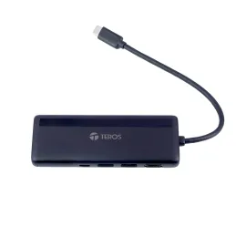 Concentrador de puertos (Hub) TEROS TE-7134N Gen 3 USB-C 7 en 1 Teros-Concentrador de puertos (Hub) TEROS TE-7134N Gen 3 USB-C 7
