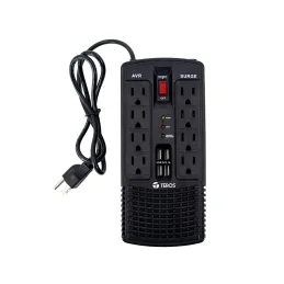  Estabilizador de voltaje TEROS TE-7180 AVR1200VA / 600W 184-276 VAC 57.000018 Estabilizador de voltaje TEROS TE-7180 AVR1200VA 