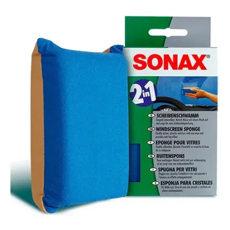 Esponja Lavado de Cristales Doble Proposito Cuero Y microfibra Sonax 417100 Sonax-Esponja Lavado de Cristales Doble Proposito Cu