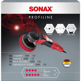 Disco de Pulido Esponja Dura Rojo 165mm con Velcro para Soporte 125-150mm Sonax 492241 Sonax-Disco de Pulido Esponja Dura Rojo 1