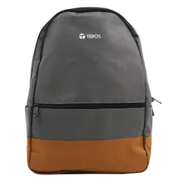  Backpack Teros Nova TE-ACS9020GR, para Notebooks de hasta 15.6", Color Gris/Marrón 45.000008 Backpack Teros Nova TE-ACS9020GR, 