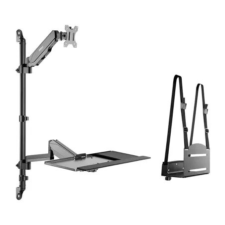 Soporte de pared + bandeja para teclado para monitor SpeaKa Professional SP-MM-710 speaka-Soporte de pared + bandeja para teclad
