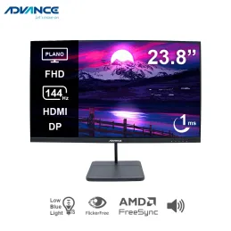Monitor plano ADVANCE ADV-2454S 23.8" FHD IPS 144Hz 1ms HDMI DP AUDIO OUT PARLANTES negro Advance-Monitor plano ADVANCE ADV-2454