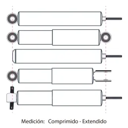 Amortiguador Posterior DER IZQ Chevrolet N200 1200 B12D 2008-2011 OEM OEM-Amortiguador Posterior DER IZQ Chevrolet N200 1200 B12