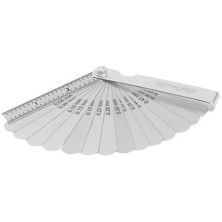  Galgas de Bujia, 15 Hojas, Graduacion 0.05 - 0.63mm Inc. Regla Graduada, en acero al manganeso, CAL-15 14395 Truper 6.610169 Ga