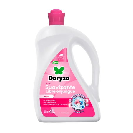 Suavizante Libre 4L Enjuague Aroma Floral Daryza 33795 Daryza-Suavizante Libre 4L Enjuague Aroma Floral Daryza 33795 El suavizan