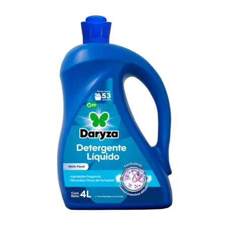 Detergente Líquido 4L para Ropa Floral Daryza 33794 Daryza-Detergente Líquido 4L para Ropa Floral Daryza 33794 El detergente liq