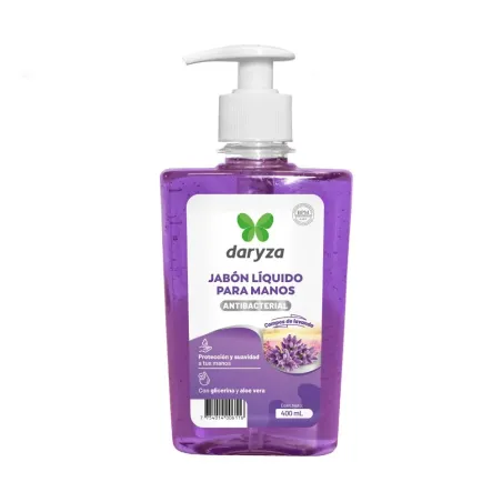 Jabon Líquido Para Manos 400ml Antibacterial Campos de Lavanda Daryza 32183 Daryza-Jabon Líquido Para Manos 400ml Antibacterial 
