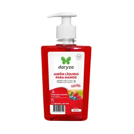 Jabon Líquido Para Manos 400ml Antibacterial Frutos Rojos Daryza 32182 Daryza-Jabon Líquido Para Manos 400ml Antibacterial Fruto
