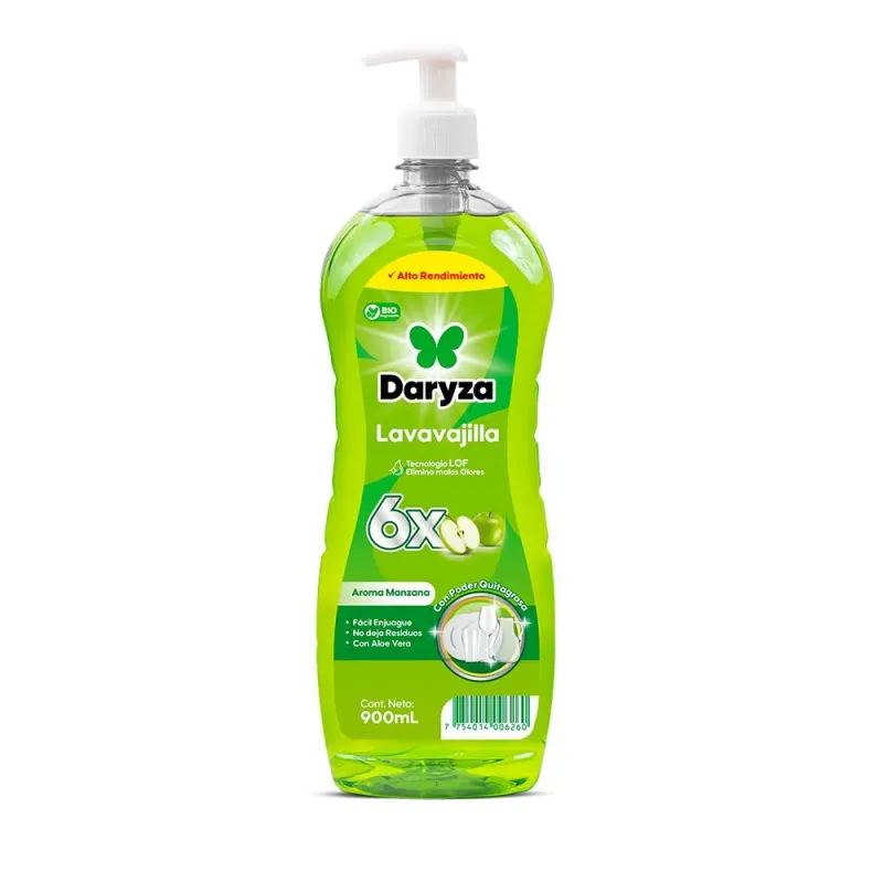 Lavavajilla Liquido 900ml Manzan Daryza 32180 Daryza-Lavavajilla Liquido 900ml Manzan Daryza 32180El LAVAVAJILLA Daryza es un li