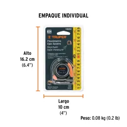 Winchas Flexometro Griper 2M MedicionAmbosLados TPR ABS Truper 14602 Truper-Winchas Flexometro Griper 2M MedicionAmbosLados TPR 