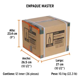 Alicates de corte diagonal 8" CrVanadio MangoPVC Truper 12353 Truper-Alicates de corte diagonal 8" CrVanadio MangoPVC Truper 123