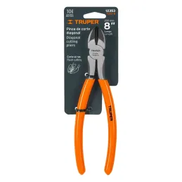 Alicates de corte diagonal 8" CrVanadio MangoPVC Truper 12353 Truper-Alicates de corte diagonal 8" CrVanadio MangoPVC Truper 123