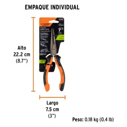 Alicates de punta y corte 7" Aislado 1000v ComfortGrip CrVanadio Truper 12348 Truper-Alicates de punta y corte 7" Aislado 1000v 
