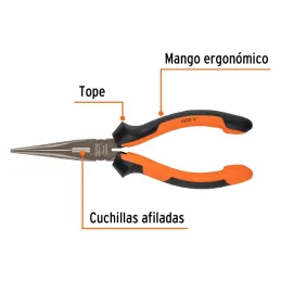 Alicates de punta y corte 7" Aislado 1000v ComfortGrip CrVanadio Truper 12348 Truper-Alicates de punta y corte 7" Aislado 1000v 